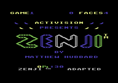 Zenji title screen for Commodore 64